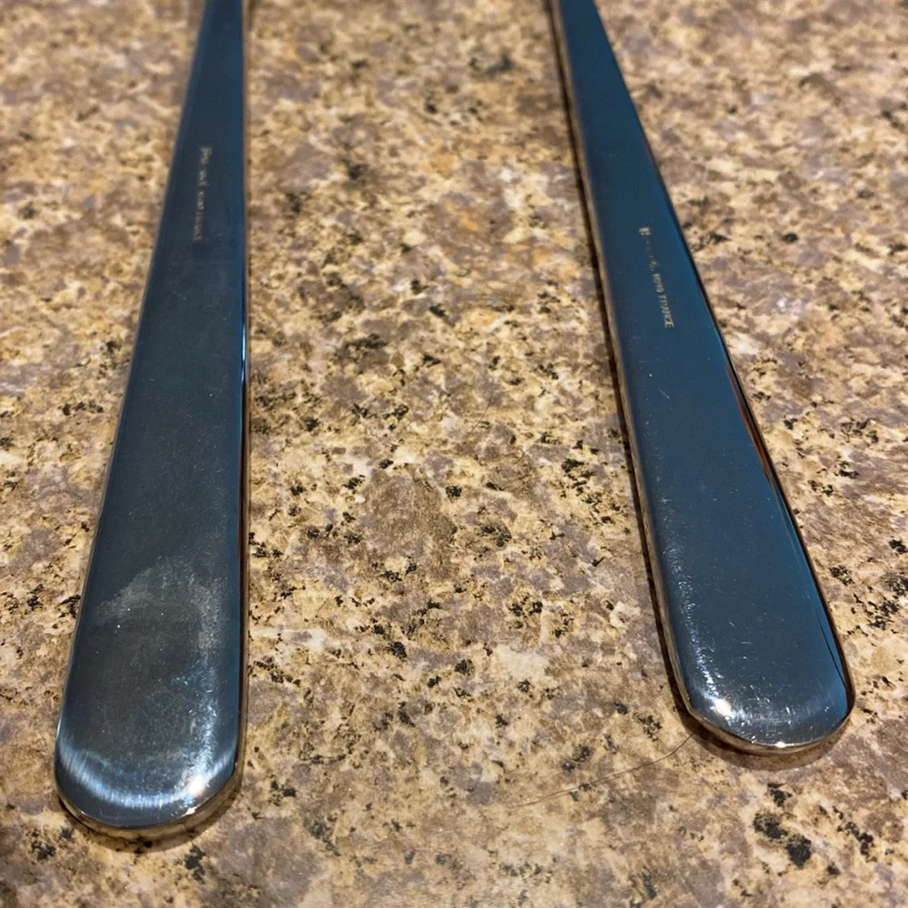 Barenthal Stainless 18/10 Serving Fork and Spoon France Silver